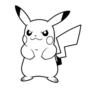 Angry Pikachu Easy Drawing