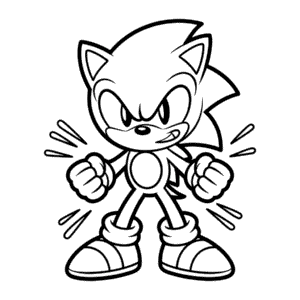 Angry Sonic Easy Drawing