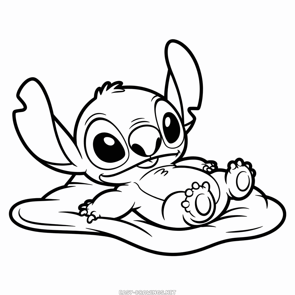 Baby Stitch Easy Drawing