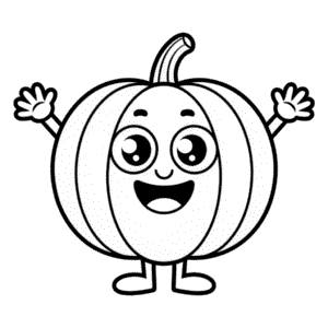 Cartoon Pumpkin Halloween Easy Drawing