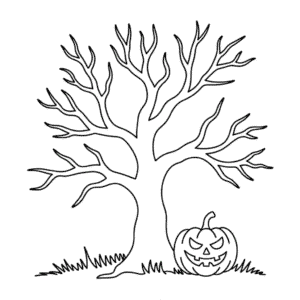 Creepy Halloween Easy Drawing