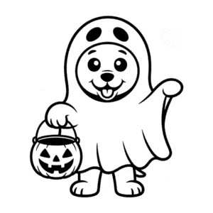 Cute Halloween Dog Easy Drawing