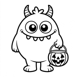 Cute Halloween Monster Easy Drawing