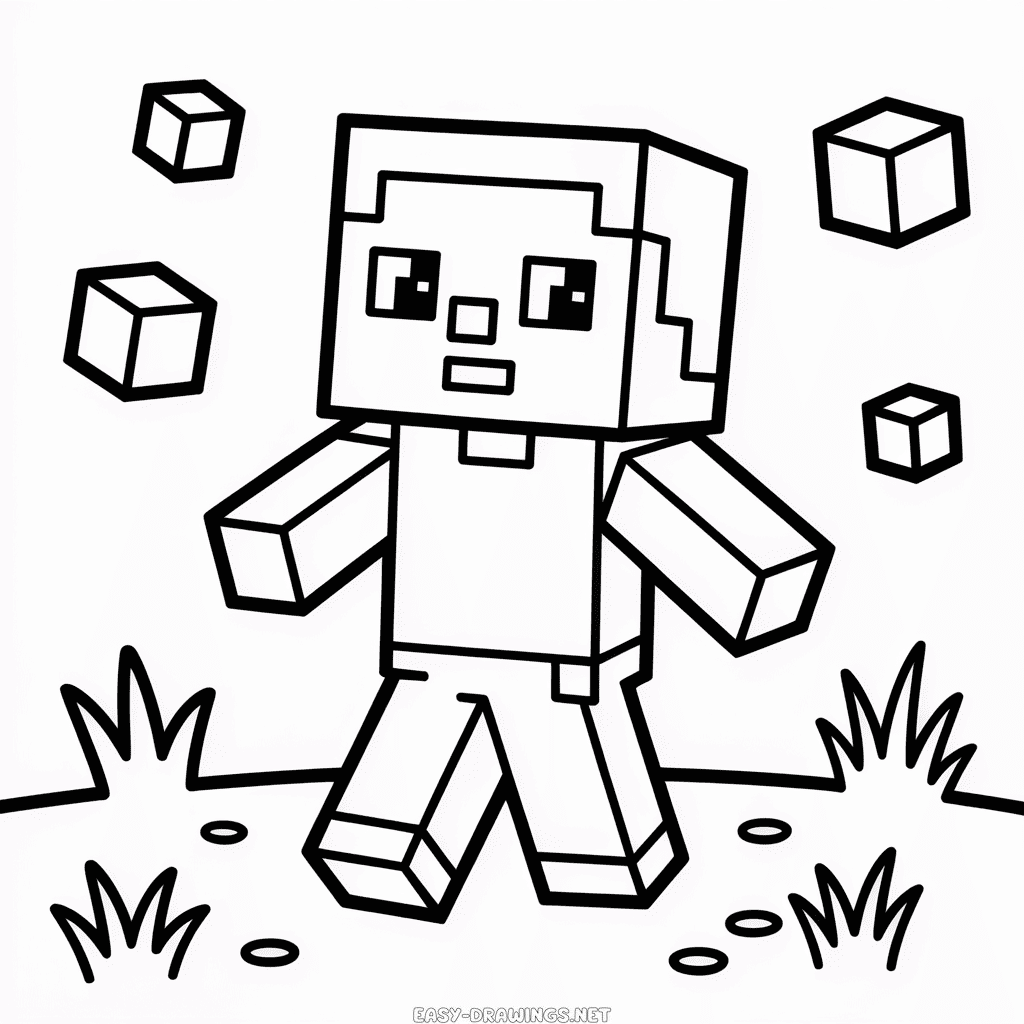 Cute Minecraft Easy Drawing