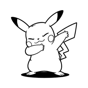 Dabbing Pikachu Easy Drawing