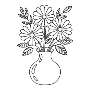 Fall Floral Easy Drawing