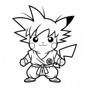 Goku Pikachu Easy Drawing