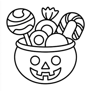 Halloween Basket Easy Drawing