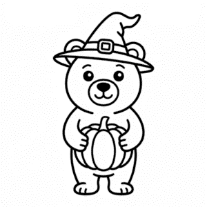 Halloween Bear Easy Drawing