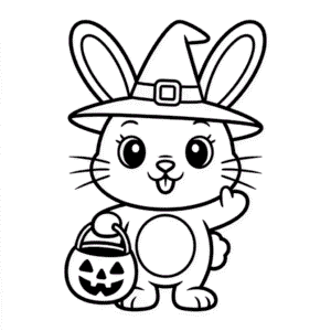 Halloween Bunny Easy Drawing
