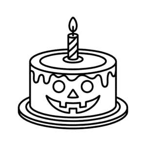 Halloween Cake Easy Drawing
