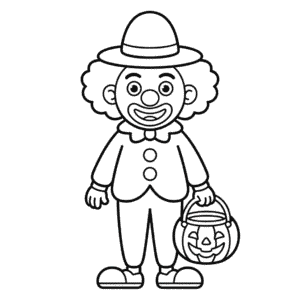 Halloween Clown Easy Drawing