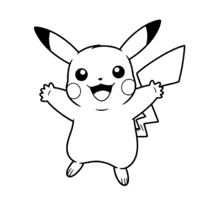 Happy Pikachu Easy Drawing