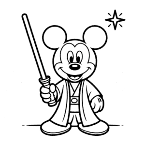 Jedi Mickey Easy Drawing