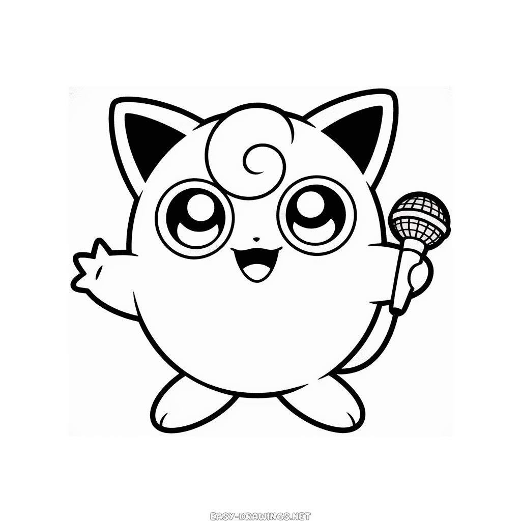 Jigglypuff Pokémon Easy Drawing