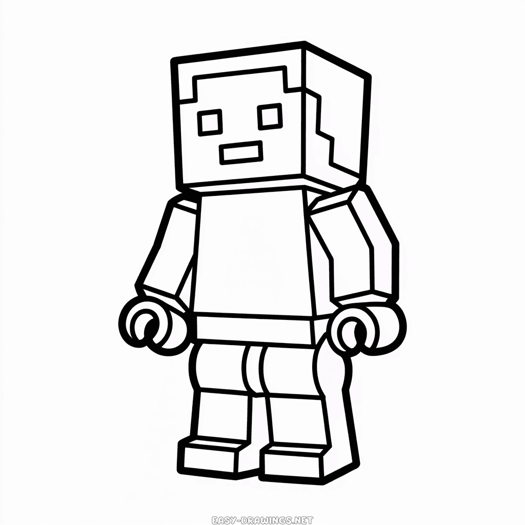 Lego Minecraft Easy Drawing