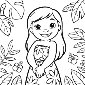 Lilo from Lilo & Stitch Easy Drawing