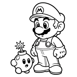 Mario Bomb Easy Drawing