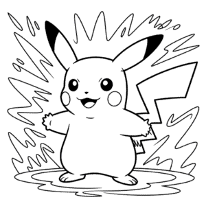 Mega Pikachu Easy Drawing