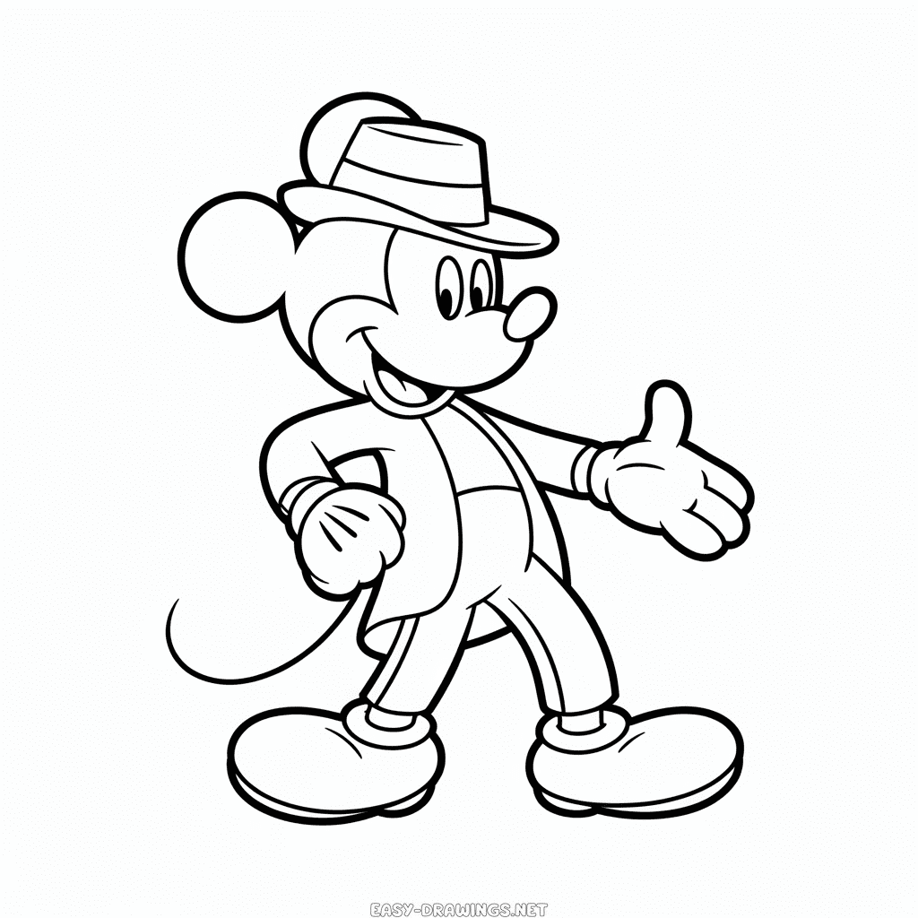 Michael Jackson Mickey Easy Drawing