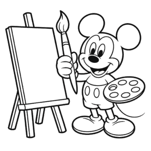 Mickey Painting Easy Drawing