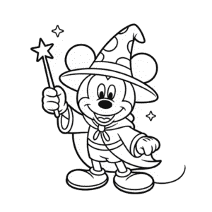Mickey Wizard Easy Drawing