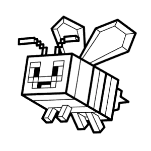 Minecraft Bee Easy Drawing