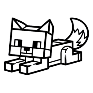 Minecraft Fox Easy Drawing