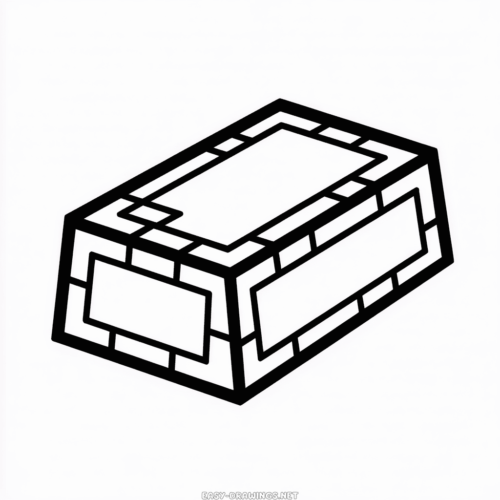 Minecraft Gold Easy Drawing