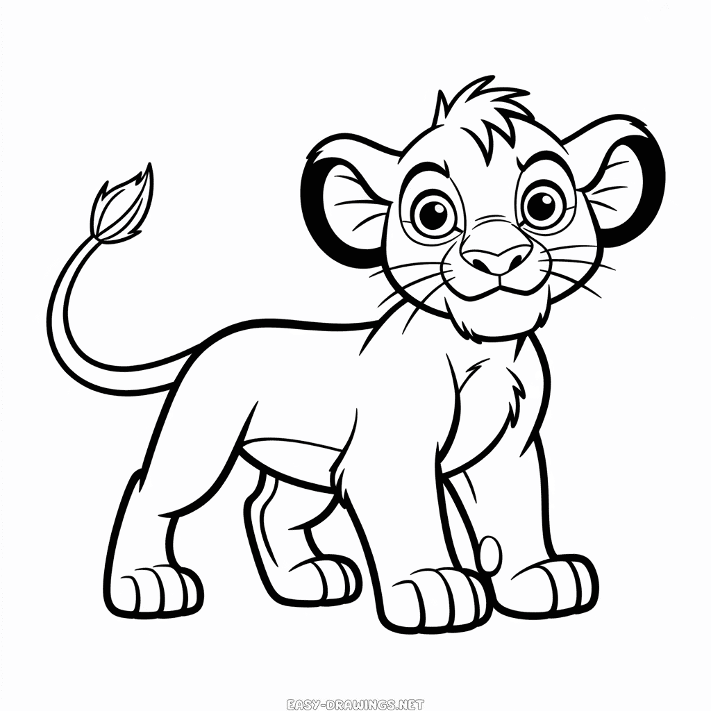 Original Lion King Easy Drawing
