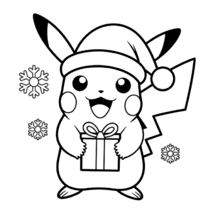 Pikachu Christmas Easy Drawing