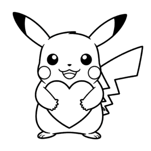 Pikachu Love Easy Drawing