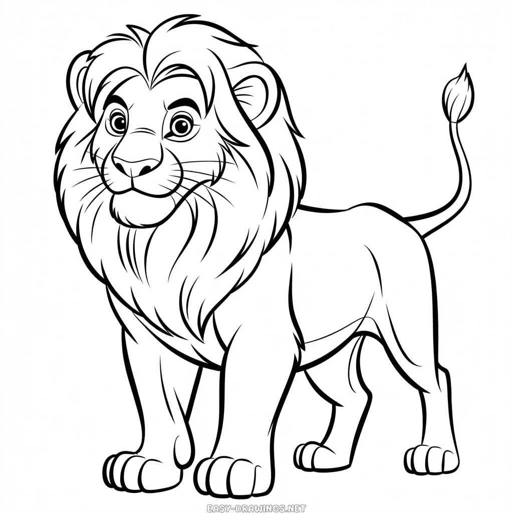 Realistic Lion King Pencil Easy Drawing