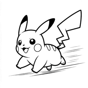 Running Pikachu Easy Drawing