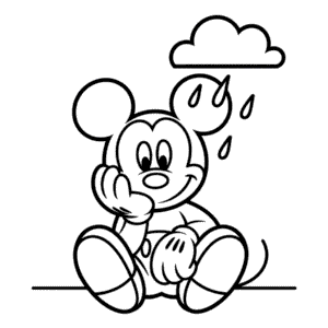 Sad Mickey Easy Drawing