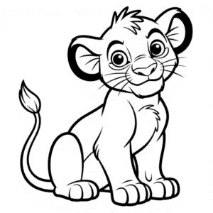 Simba from Lion King Easy Drawing