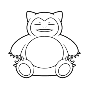 Snorlax Outline Easy Drawing