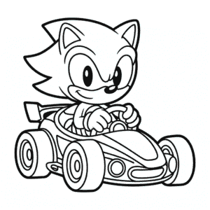 Sonic Car Easy Drawing
