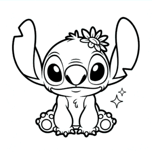 Stitch Aesthetic Easy Drawing