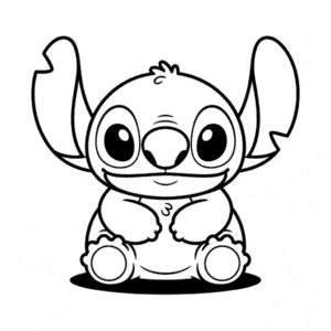Stitch Squishmallow Easy Drawing