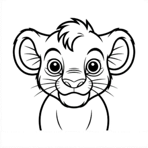 The Lion King Face Easy Drawing