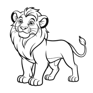 The Lion King Outline Easy Drawing