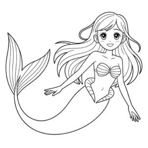 Anime Mermaid Easy Drawing
