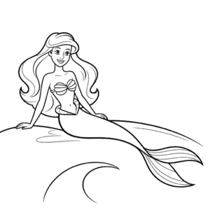 Ariel Barbie Easy Drawing
