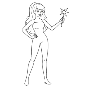 Barbie Anime Style Easy Drawing