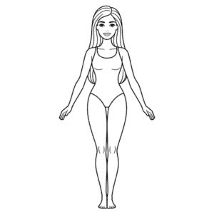 Barbie Body Easy Drawing