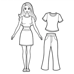 Barbie Clothes Easy Drawing