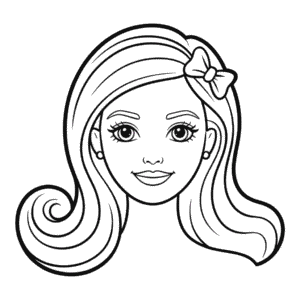 Barbie Face Easy Drawing