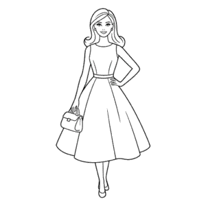 Barbie Fashion Easy Drawing