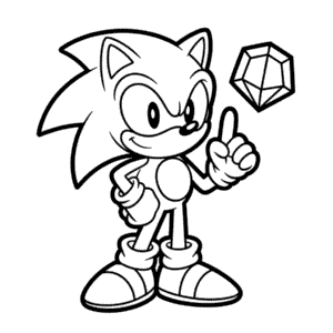 Classic Sonic Character Easy Drawing